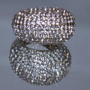 Genuine Pave GA Swarovski Crystal Domed Band Bling Ring